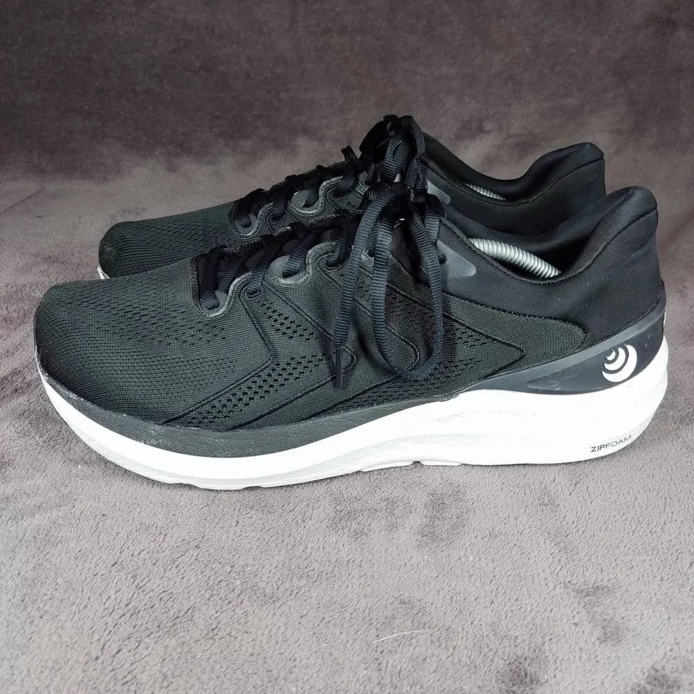 Topo Athletic Phantom 2 Mens Black Running Shoes‎ 5MM Drop Zipfoam Size 12.5